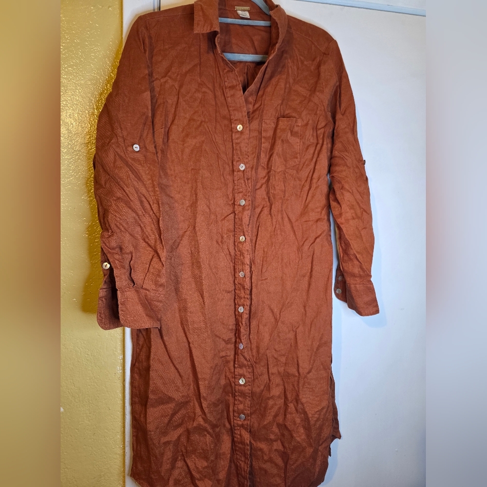 Magaschoni Linen Dress Size Medium